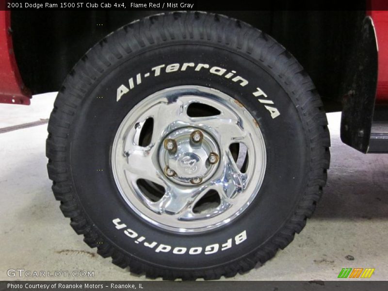 Flame Red / Mist Gray 2001 Dodge Ram 1500 ST Club Cab 4x4