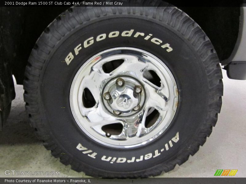 Flame Red / Mist Gray 2001 Dodge Ram 1500 ST Club Cab 4x4