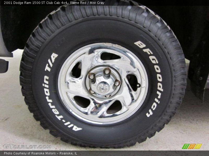 Flame Red / Mist Gray 2001 Dodge Ram 1500 ST Club Cab 4x4