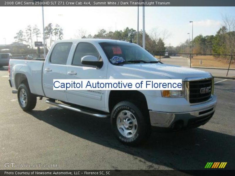 Summit White / Dark Titanium/Light Titanium 2008 GMC Sierra 2500HD SLT Z71 Crew Cab 4x4