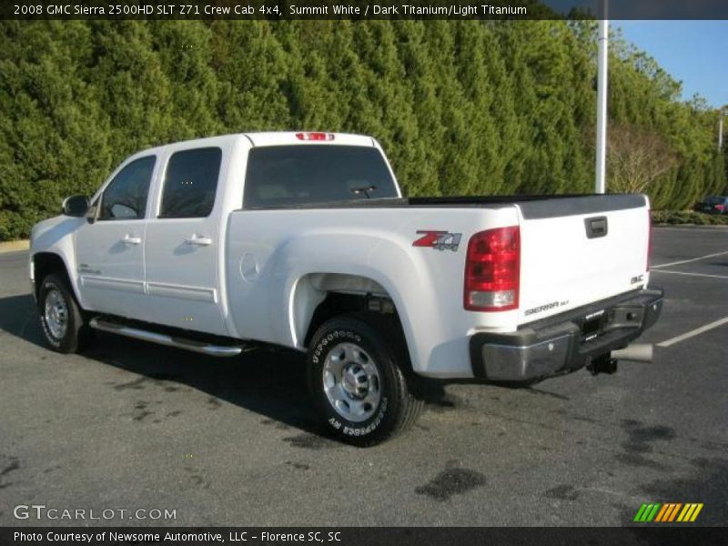 Summit White / Dark Titanium/Light Titanium 2008 GMC Sierra 2500HD SLT Z71 Crew Cab 4x4