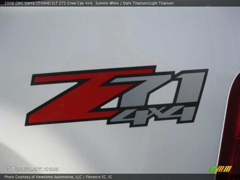 Summit White / Dark Titanium/Light Titanium 2008 GMC Sierra 2500HD SLT Z71 Crew Cab 4x4