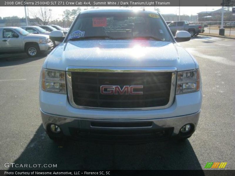 Summit White / Dark Titanium/Light Titanium 2008 GMC Sierra 2500HD SLT Z71 Crew Cab 4x4