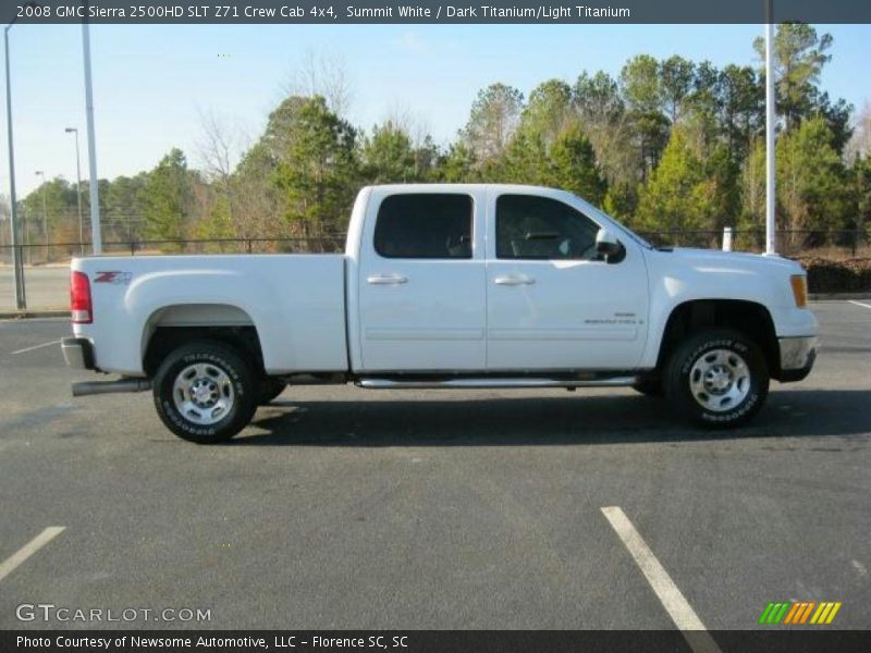 Summit White / Dark Titanium/Light Titanium 2008 GMC Sierra 2500HD SLT Z71 Crew Cab 4x4