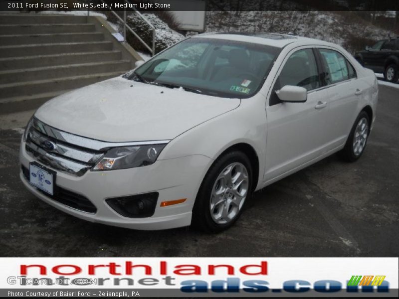 White Suede / Medium Light Stone 2011 Ford Fusion SE