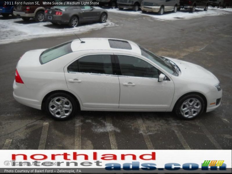 White Suede / Medium Light Stone 2011 Ford Fusion SE