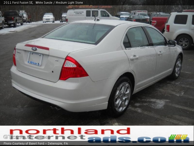 White Suede / Medium Light Stone 2011 Ford Fusion SE