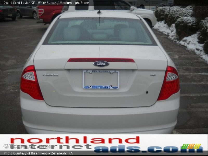 White Suede / Medium Light Stone 2011 Ford Fusion SE