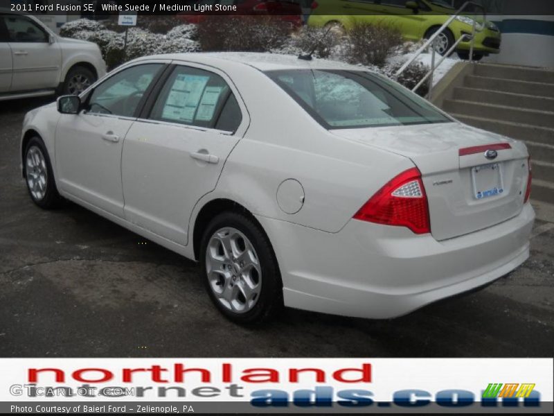White Suede / Medium Light Stone 2011 Ford Fusion SE