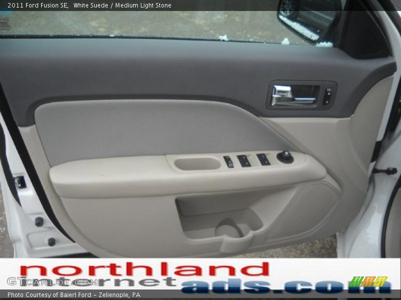 White Suede / Medium Light Stone 2011 Ford Fusion SE