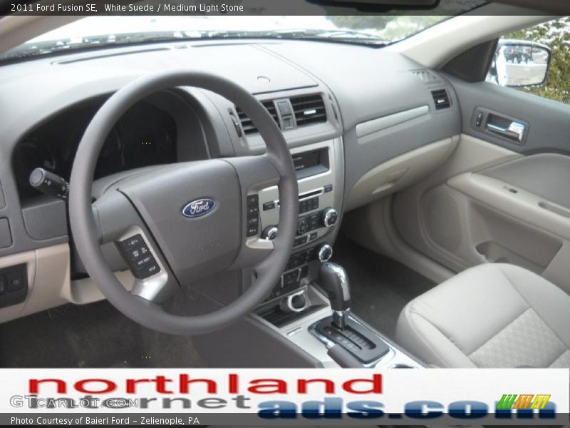 White Suede / Medium Light Stone 2011 Ford Fusion SE