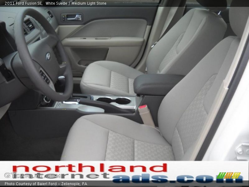 White Suede / Medium Light Stone 2011 Ford Fusion SE