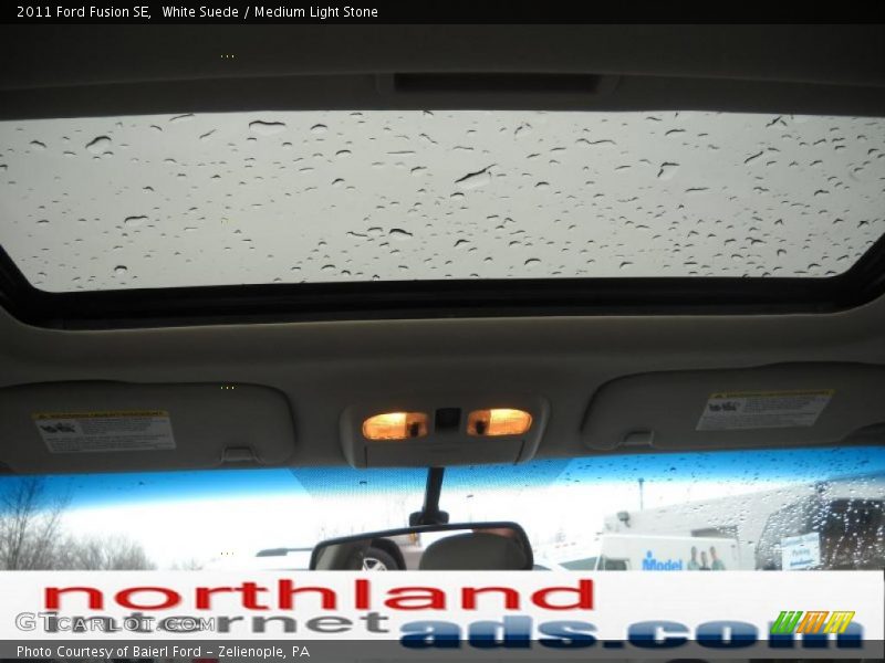White Suede / Medium Light Stone 2011 Ford Fusion SE