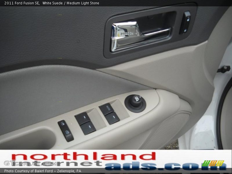 White Suede / Medium Light Stone 2011 Ford Fusion SE