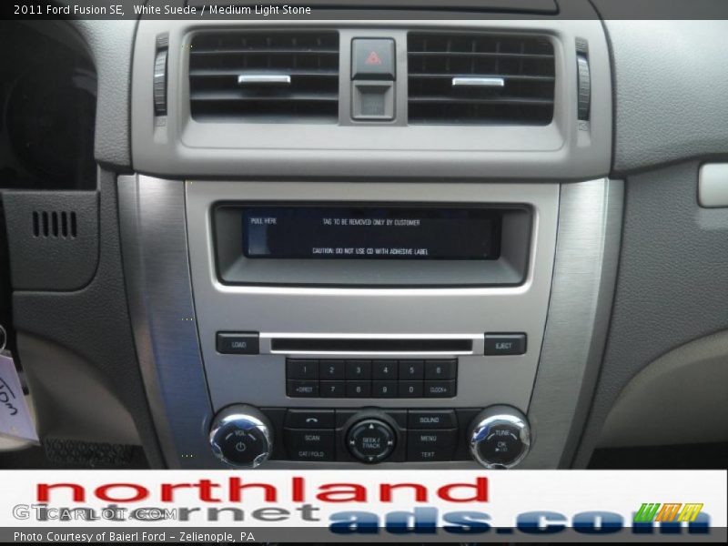 White Suede / Medium Light Stone 2011 Ford Fusion SE