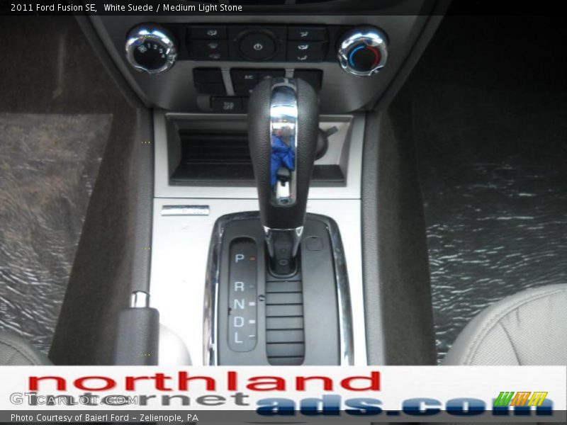 White Suede / Medium Light Stone 2011 Ford Fusion SE