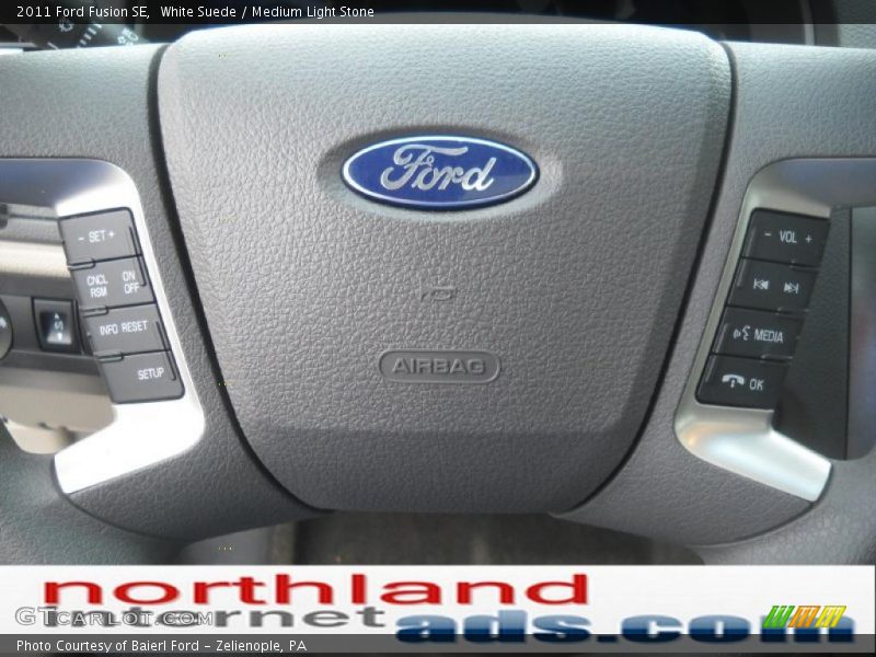 White Suede / Medium Light Stone 2011 Ford Fusion SE