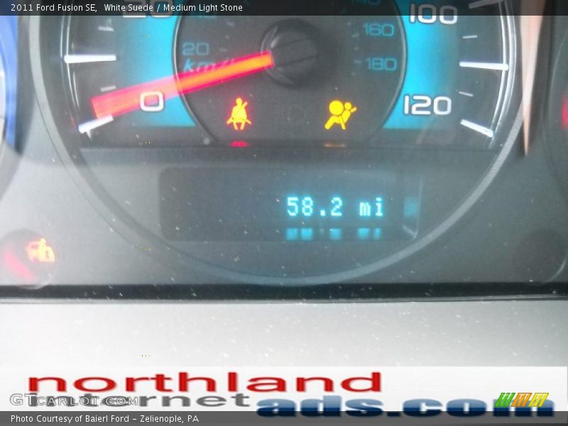 White Suede / Medium Light Stone 2011 Ford Fusion SE