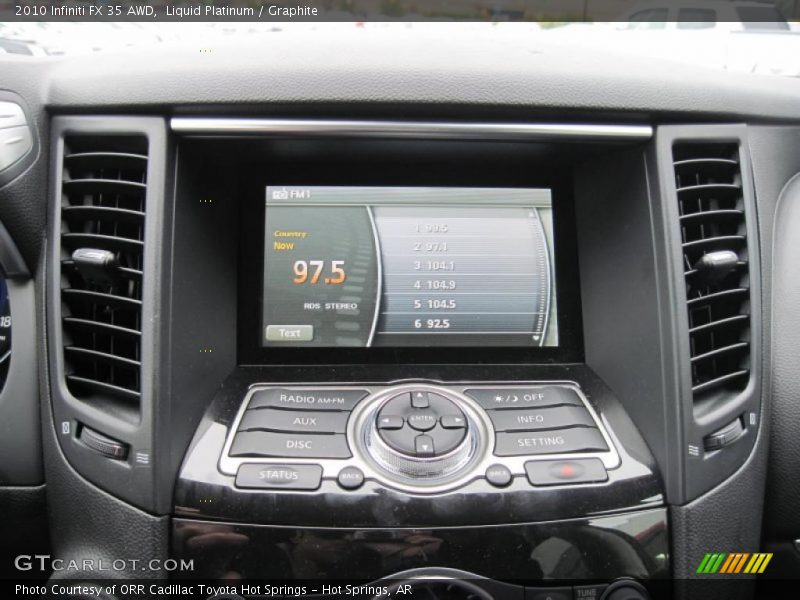 Navigation of 2010 FX 35 AWD