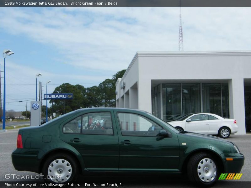 Bright Green Pearl / Beige 1999 Volkswagen Jetta GLS Sedan