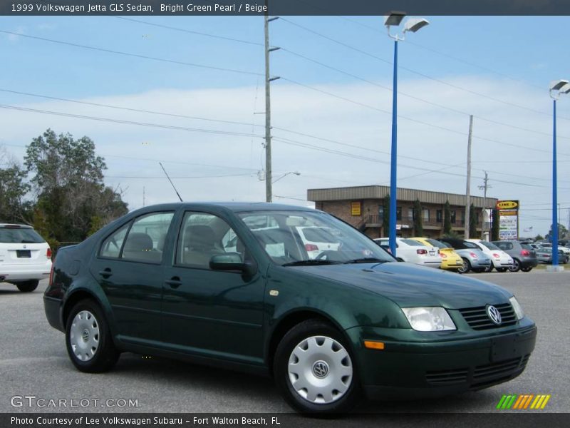 Bright Green Pearl / Beige 1999 Volkswagen Jetta GLS Sedan