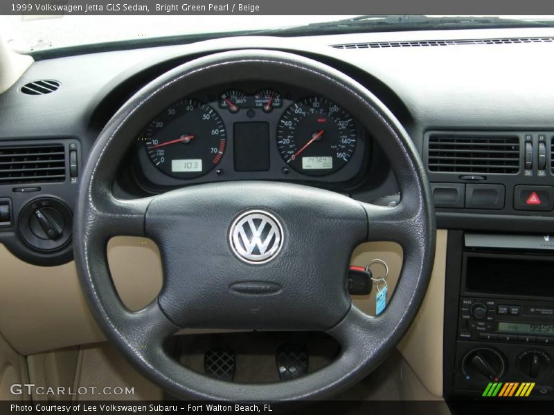 Bright Green Pearl / Beige 1999 Volkswagen Jetta GLS Sedan