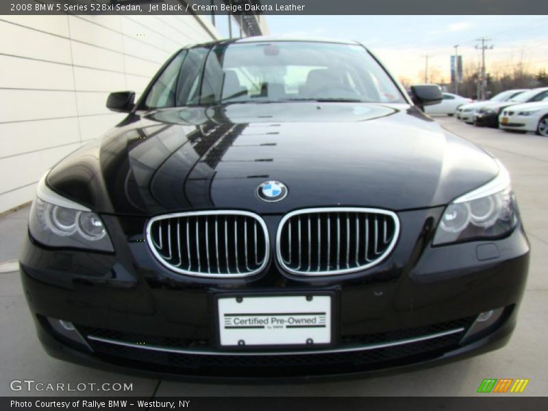 Jet Black / Cream Beige Dakota Leather 2008 BMW 5 Series 528xi Sedan