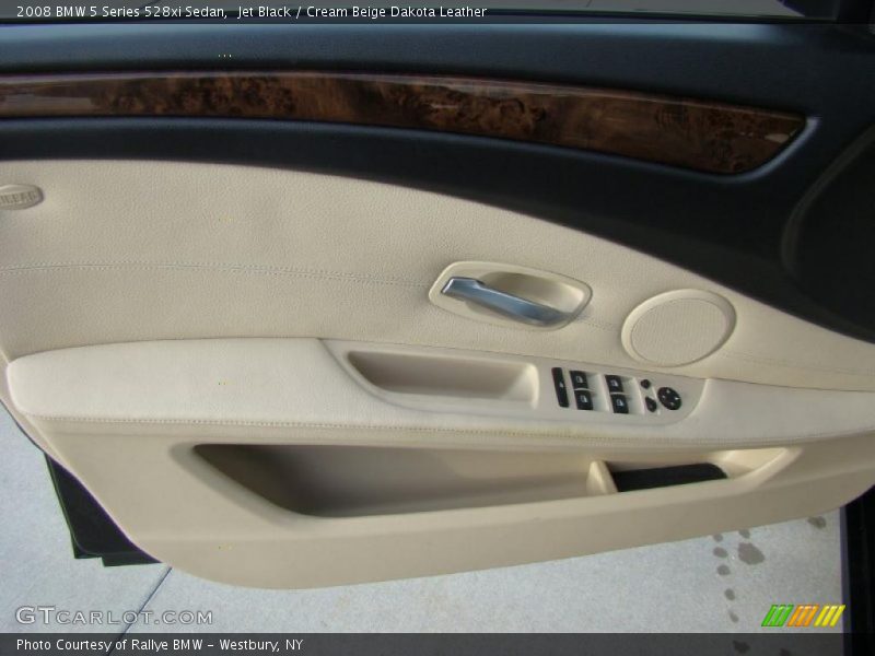 Jet Black / Cream Beige Dakota Leather 2008 BMW 5 Series 528xi Sedan