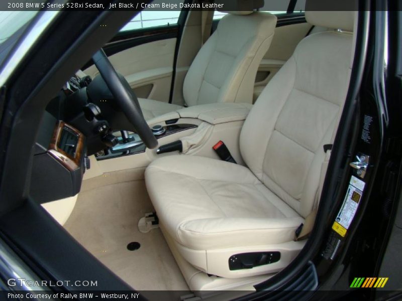 Jet Black / Cream Beige Dakota Leather 2008 BMW 5 Series 528xi Sedan