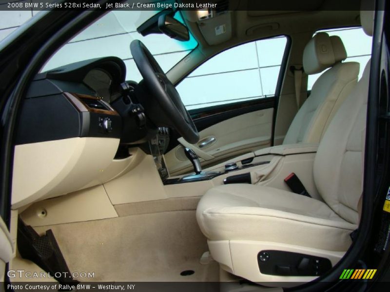 Jet Black / Cream Beige Dakota Leather 2008 BMW 5 Series 528xi Sedan