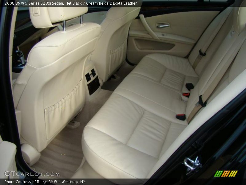 Jet Black / Cream Beige Dakota Leather 2008 BMW 5 Series 528xi Sedan