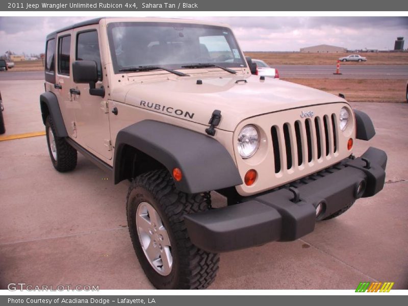Sahara Tan / Black 2011 Jeep Wrangler Unlimited Rubicon 4x4