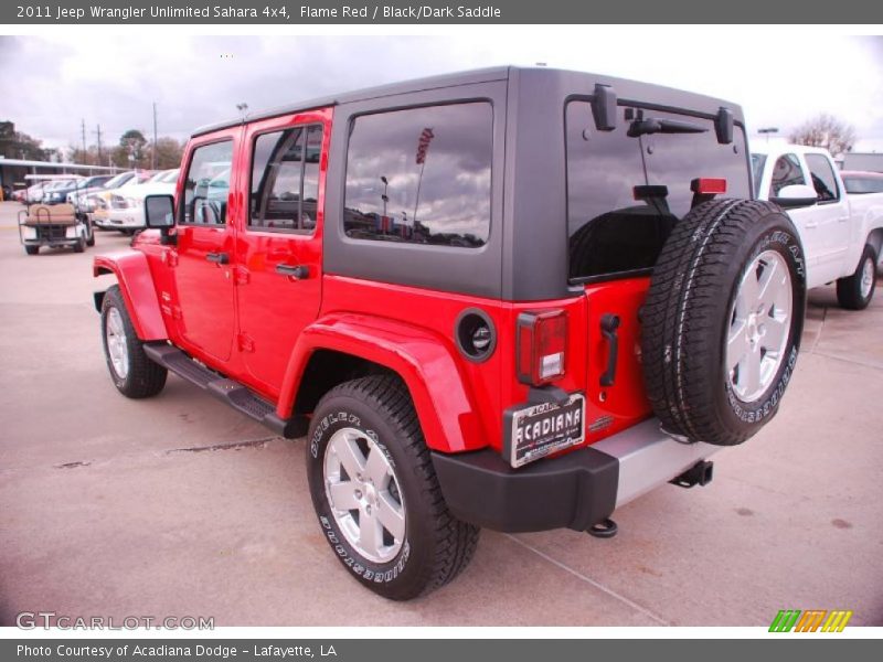 Flame Red / Black/Dark Saddle 2011 Jeep Wrangler Unlimited Sahara 4x4