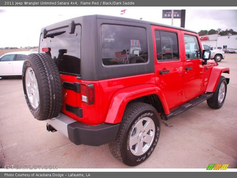 Flame Red / Black/Dark Saddle 2011 Jeep Wrangler Unlimited Sahara 4x4