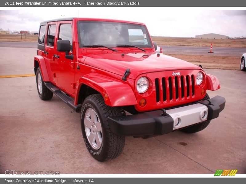 Flame Red / Black/Dark Saddle 2011 Jeep Wrangler Unlimited Sahara 4x4