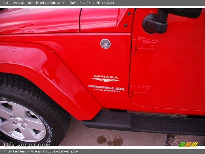 Flame Red / Black/Dark Saddle 2011 Jeep Wrangler Unlimited Sahara 4x4