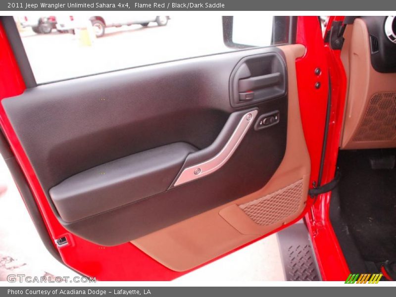 Flame Red / Black/Dark Saddle 2011 Jeep Wrangler Unlimited Sahara 4x4