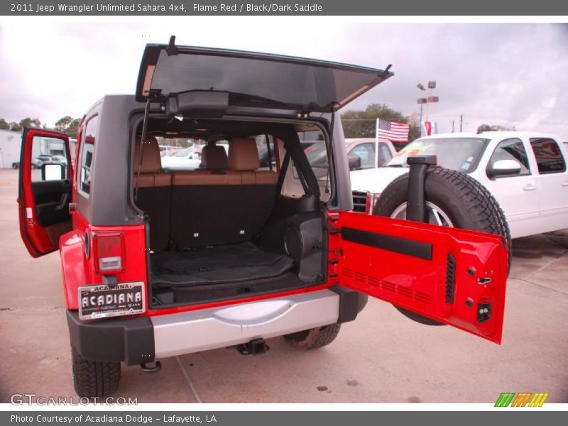 Flame Red / Black/Dark Saddle 2011 Jeep Wrangler Unlimited Sahara 4x4
