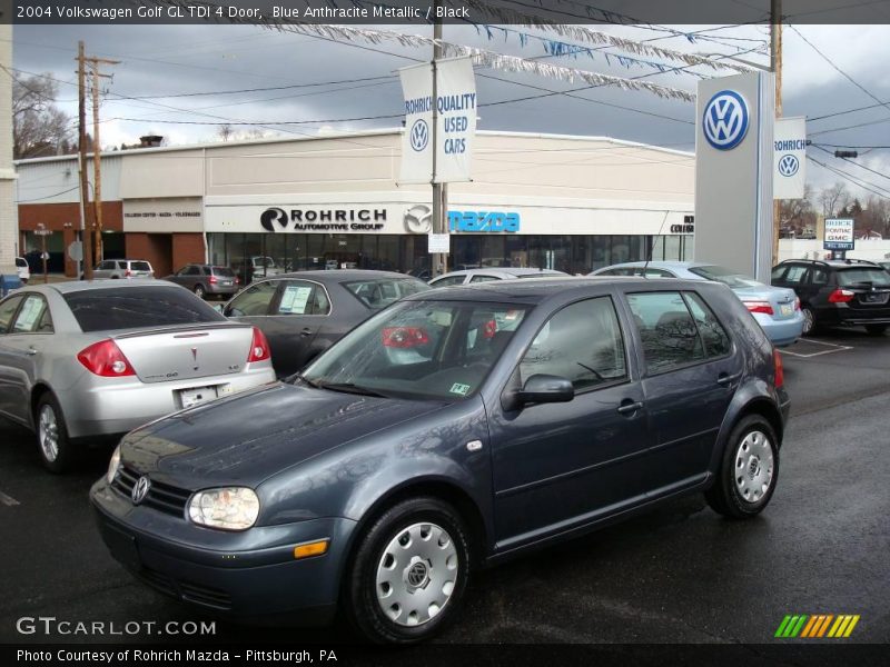 Blue Anthracite Metallic / Black 2004 Volkswagen Golf GL TDI 4 Door