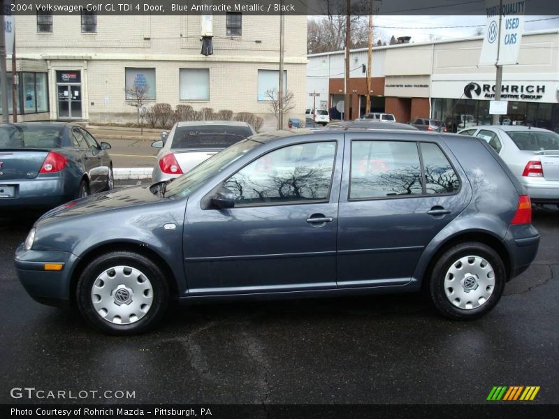 Blue Anthracite Metallic / Black 2004 Volkswagen Golf GL TDI 4 Door