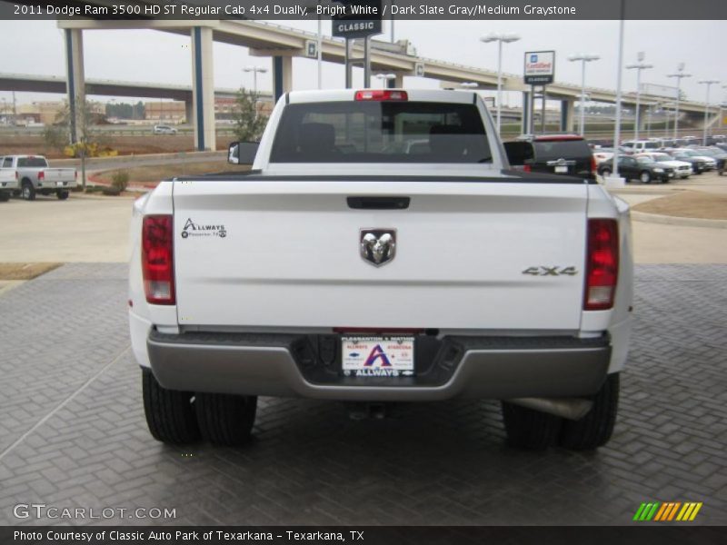 Bright White / Dark Slate Gray/Medium Graystone 2011 Dodge Ram 3500 HD ST Regular Cab 4x4 Dually
