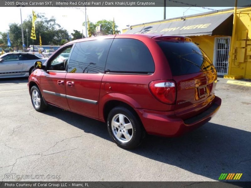 Inferno Red Crystal Pearl / Dark Khaki/Light Graystone 2005 Dodge Caravan SXT