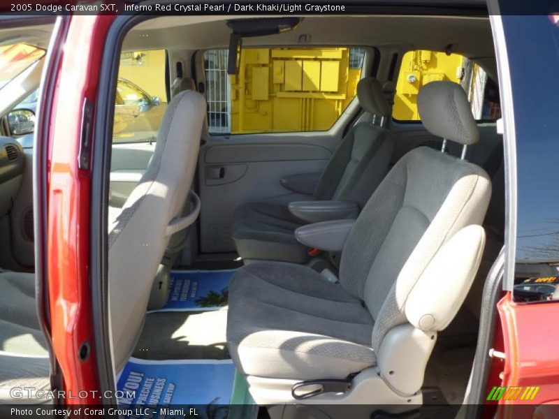 Inferno Red Crystal Pearl / Dark Khaki/Light Graystone 2005 Dodge Caravan SXT