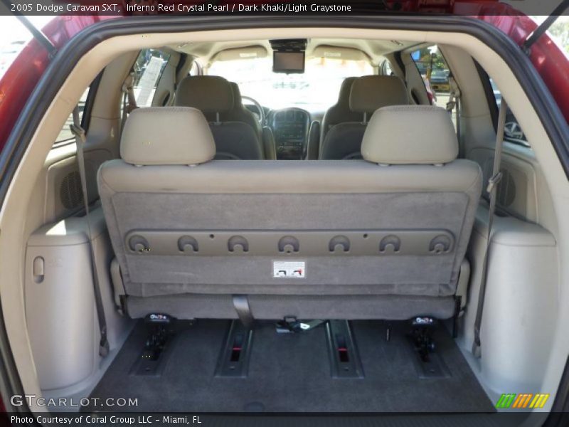 Inferno Red Crystal Pearl / Dark Khaki/Light Graystone 2005 Dodge Caravan SXT