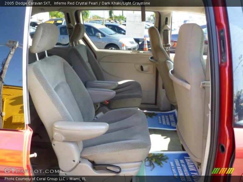Inferno Red Crystal Pearl / Dark Khaki/Light Graystone 2005 Dodge Caravan SXT