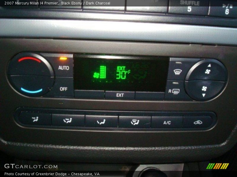 Black Ebony / Dark Charcoal 2007 Mercury Milan I4 Premier
