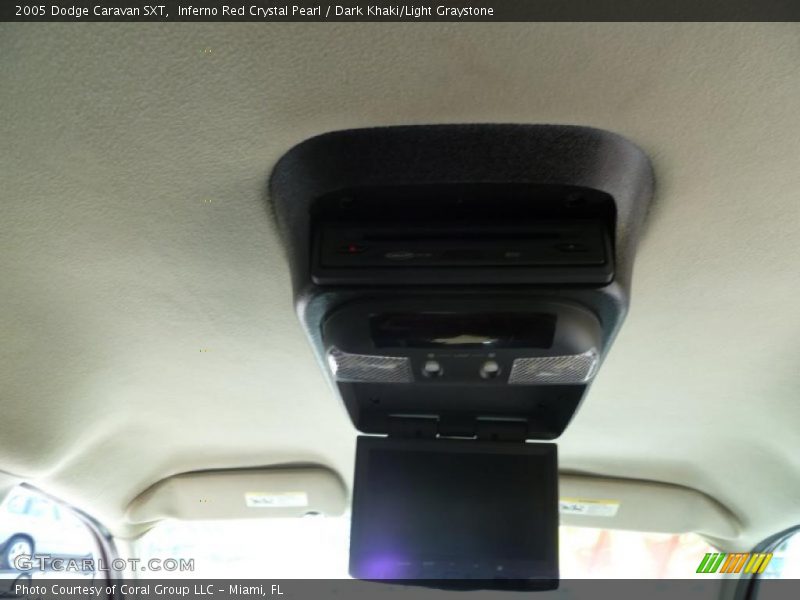 Inferno Red Crystal Pearl / Dark Khaki/Light Graystone 2005 Dodge Caravan SXT
