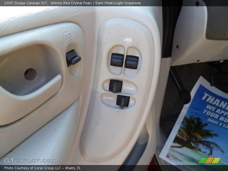 Inferno Red Crystal Pearl / Dark Khaki/Light Graystone 2005 Dodge Caravan SXT