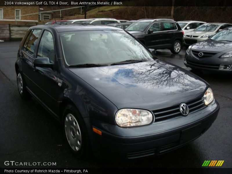 Blue Anthracite Metallic / Black 2004 Volkswagen Golf GL TDI 4 Door