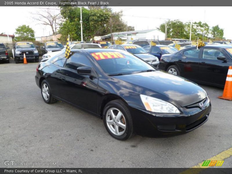 Nighthawk Black Pearl / Black 2005 Honda Accord EX Coupe
